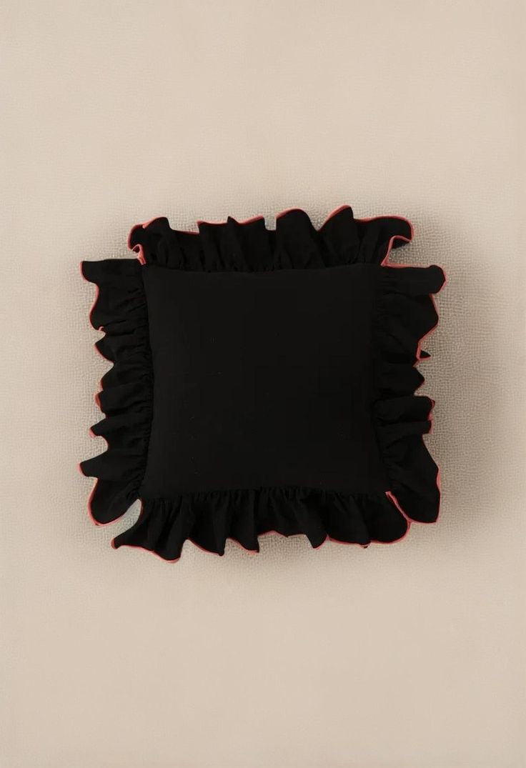 Ruffle Cotton Cushion Cover - 6 Colours