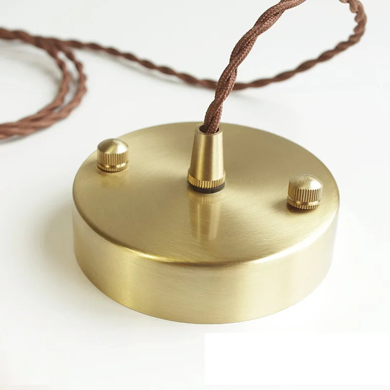 Traditional Nordic Inspired Brass Pendant with Clear Ribbed Glass