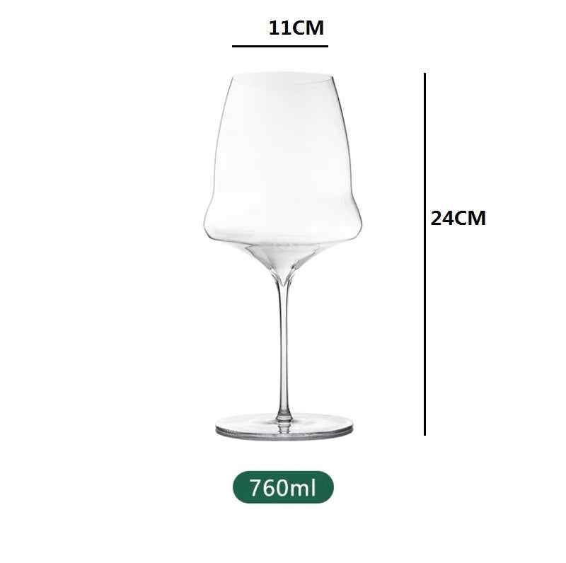 Sets of 2, 4 & 6 Superior Quality Crystal Wine & Champagne Glasses - 3 Sizes Red Wine (760ml) - Set of 6 Lilly & Lula