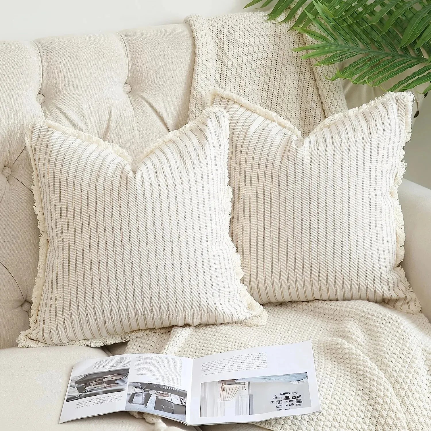 White cotton throw pillow covers sale