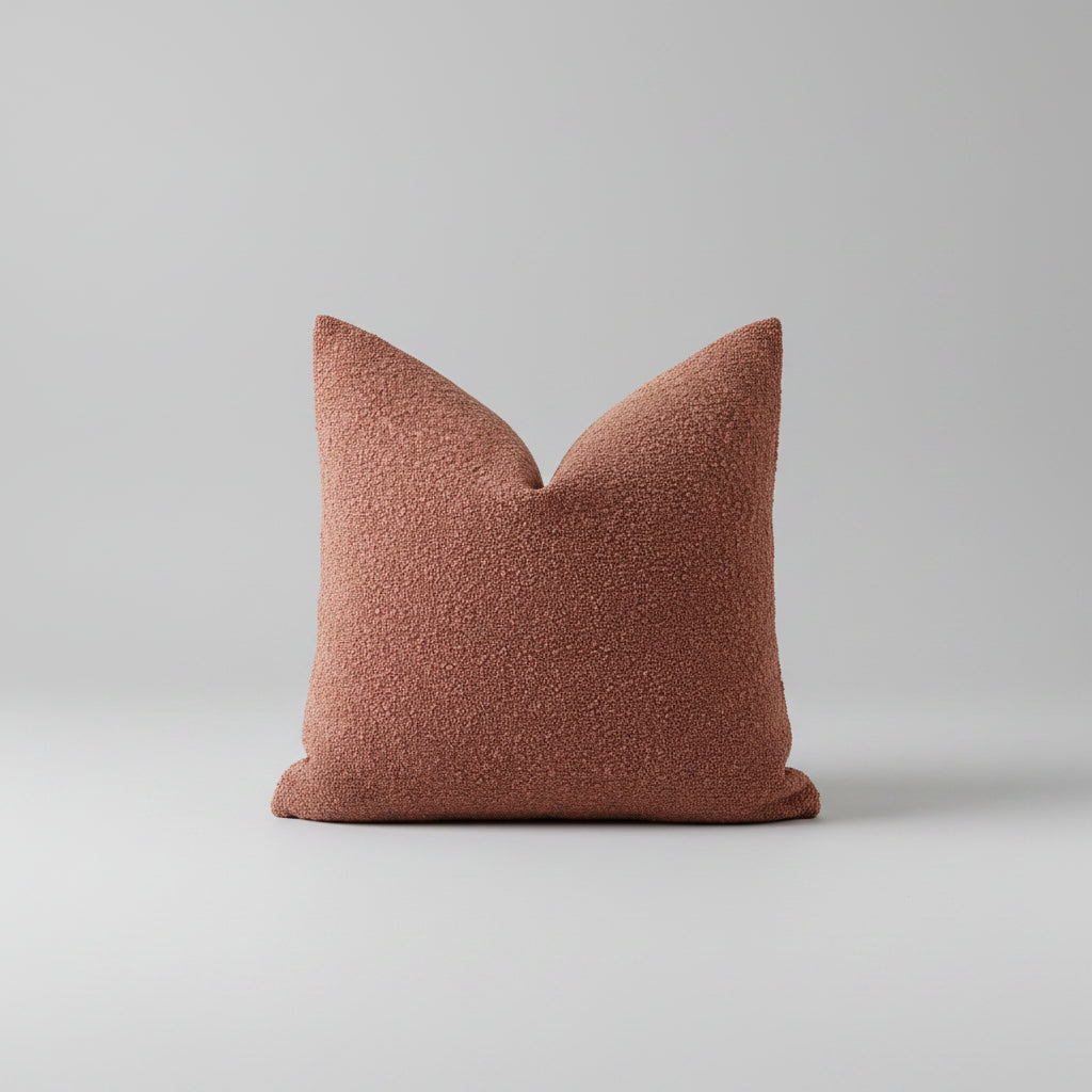 Stylish Textured Bouclé Cushion Covers - 12 Colours Terracotta 45*45cm Lilly & Lula