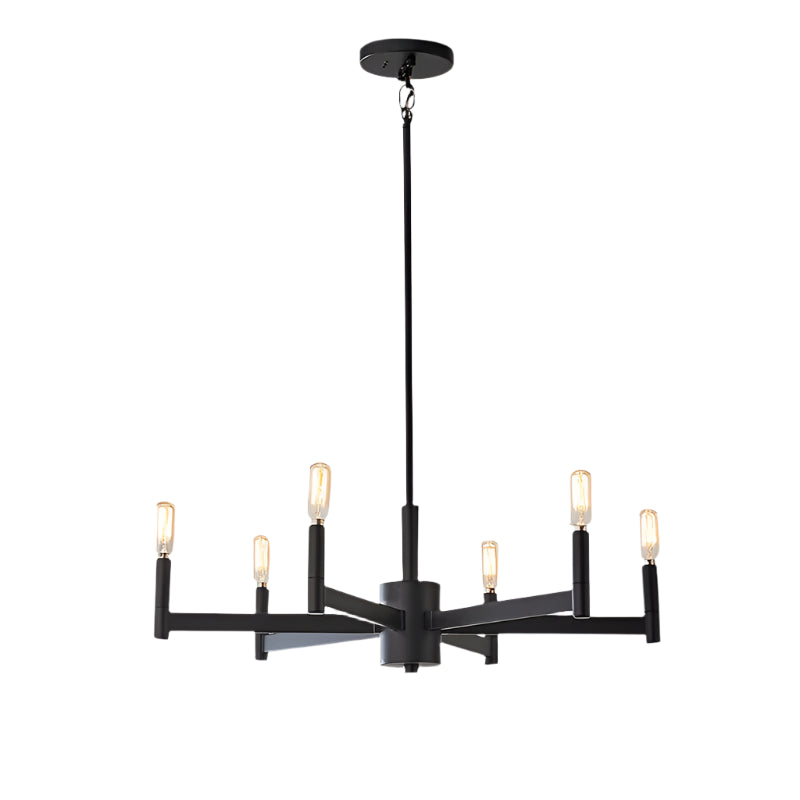 Modern Industrial 6 & 8-Light Pendant Chandelier - 2 Sizes Lilly & Lula