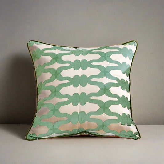 Green Geometric Modern Abstract Luxury Cushion Cover - 4 Sizes