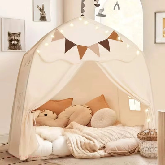 Large Indoor & Outdoor Play Tent for Children in White Lilly & Lula