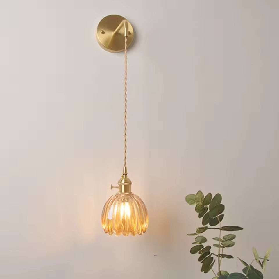 Modern Minimalist Glass Creative Petal-Shaped Hanging & Flush Wall Light - 6 Colours