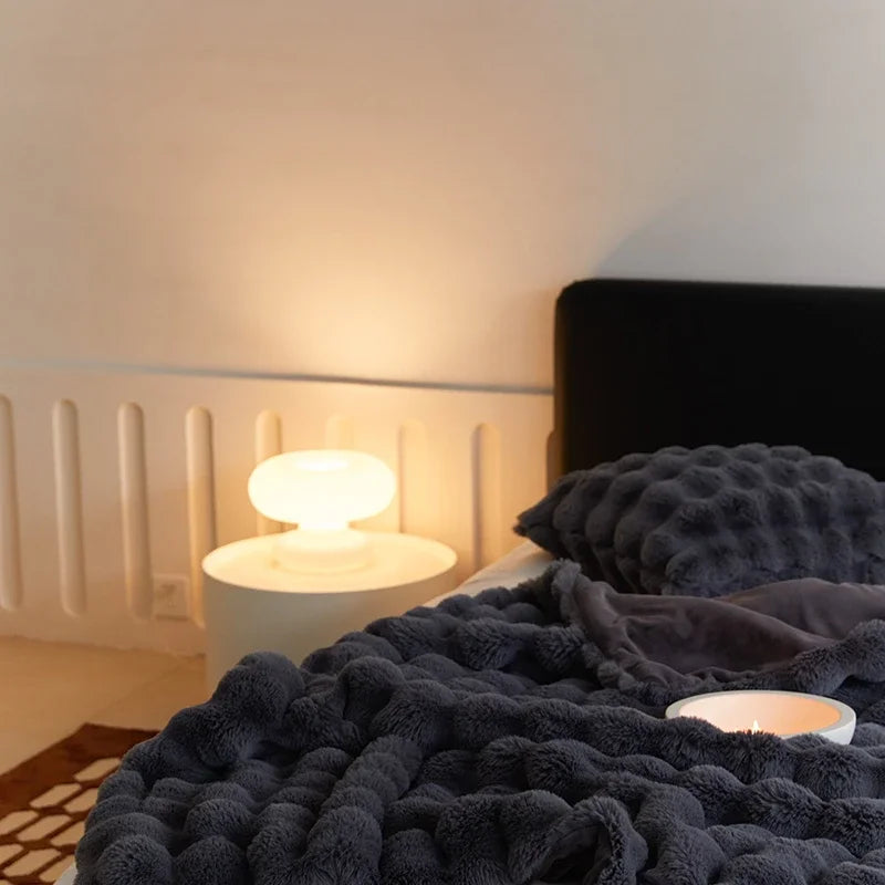 Super Soft Fluffy Luxury Rabbit Faux Fur Wave Throw - 4 Colours Lilly & Lula