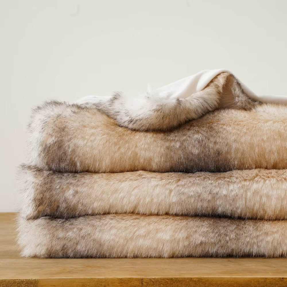 Heavy-Weight Luxury Faux Fur Throw - 3 Colours