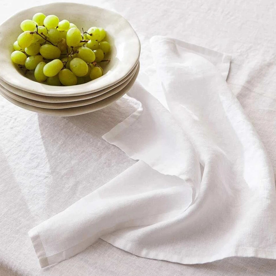 100% Pure Linen Tablecloths & Table Runners - White, Ivory, Beige & Grey Lilly & Lula