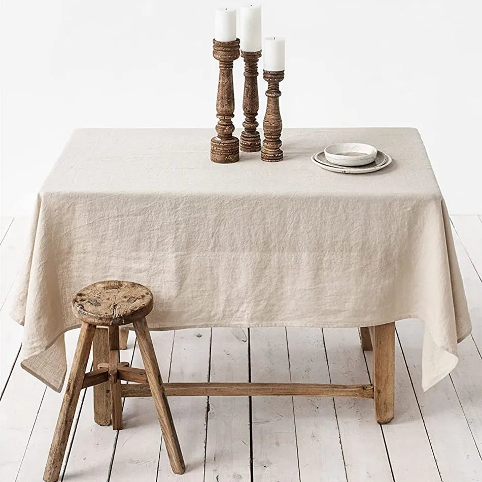 100% Pure Linen Tablecloths & Table Runners - White, Ivory, Beige & Grey Lilly & Lula