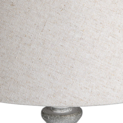 Handcrafted Rustic Aegina Table Lamp with Linen Shade