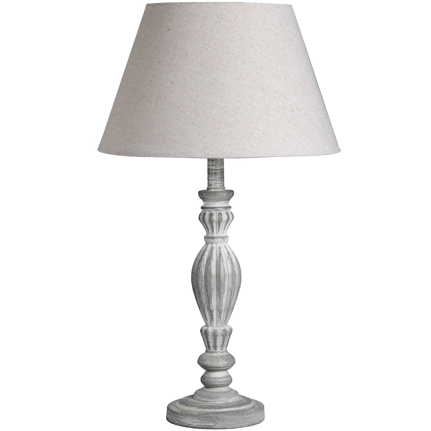 Handcrafted Rustic Aegina Table Lamp with Linen Shade