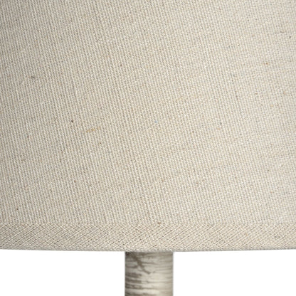 Handcrafted Rustic Leptis Magna Table Lamp with Linen Shade
