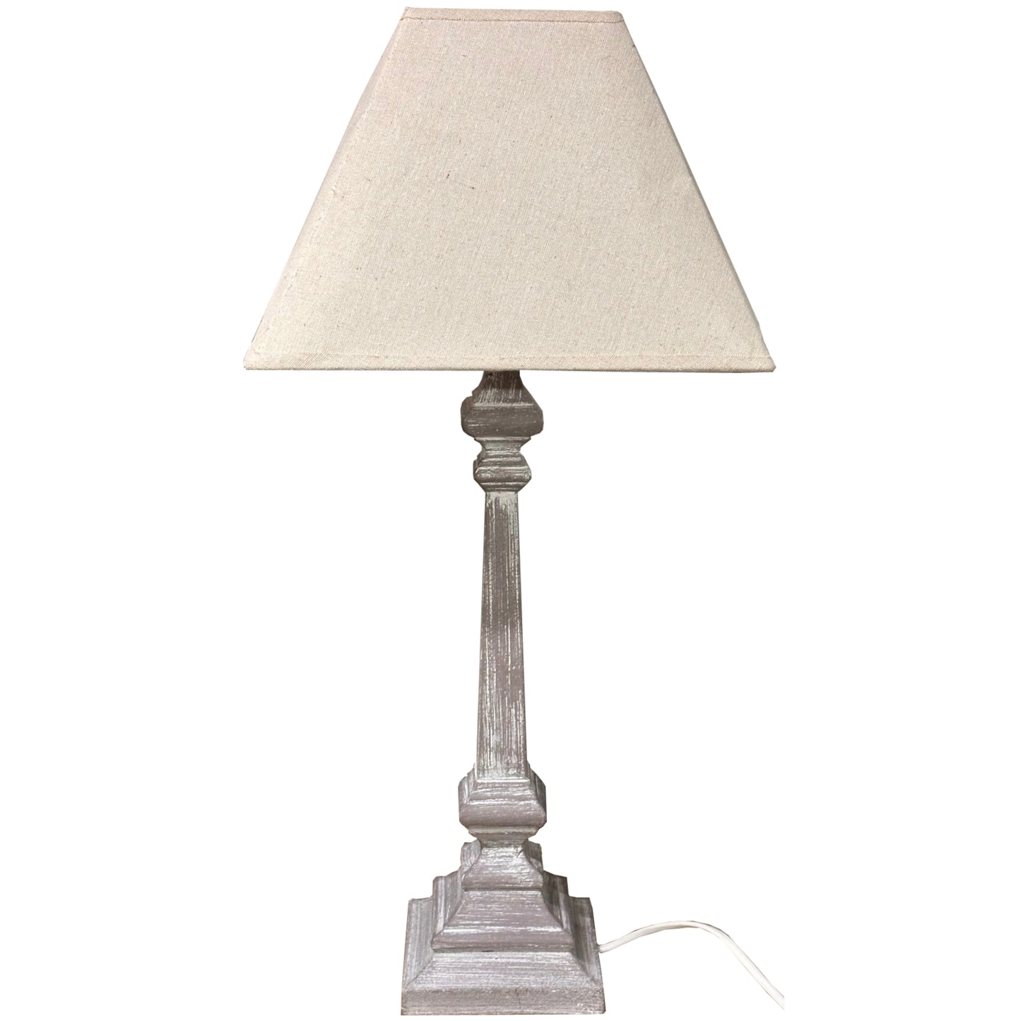 Pula Wooden Table Lamp with Linen Shade