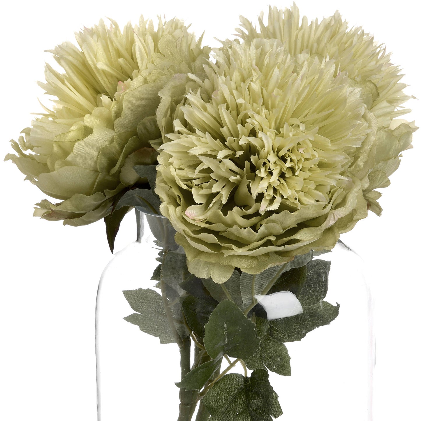 Luxurious Premium Artificial Green Peony Bloom Stem