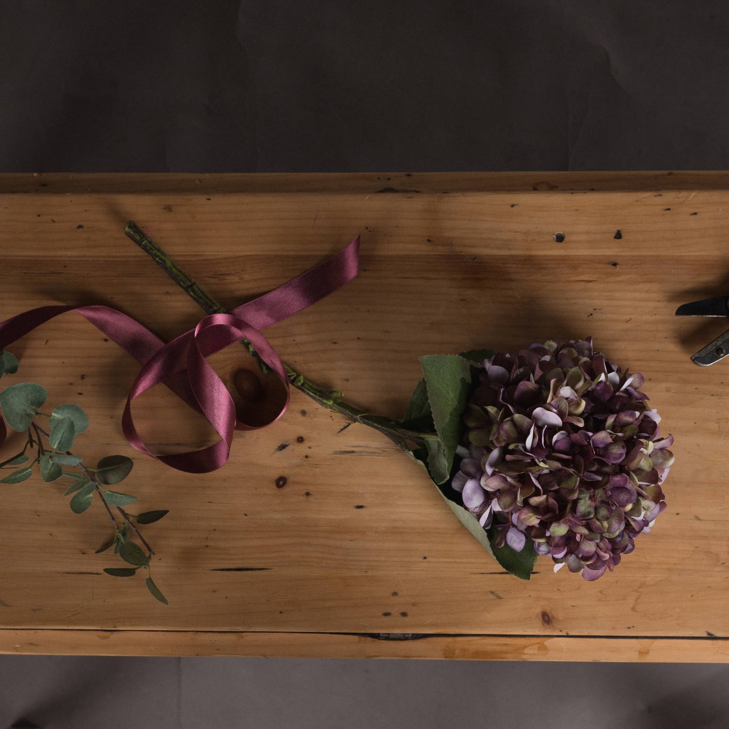 Luxurious Premium Artificial Hydrangea Bloom Stem - 4 colours