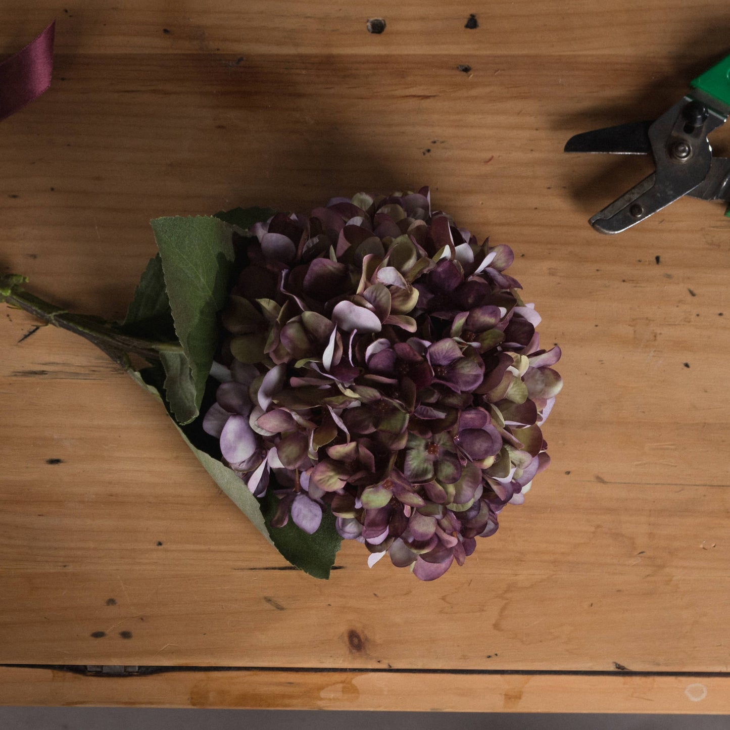 Luxurious Premium Artificial Hydrangea Bloom Stem - 4 colours