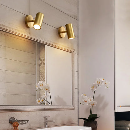 Modern & Sleek Extended Rotating Reading LED Wall Spotlight - Gold & Black