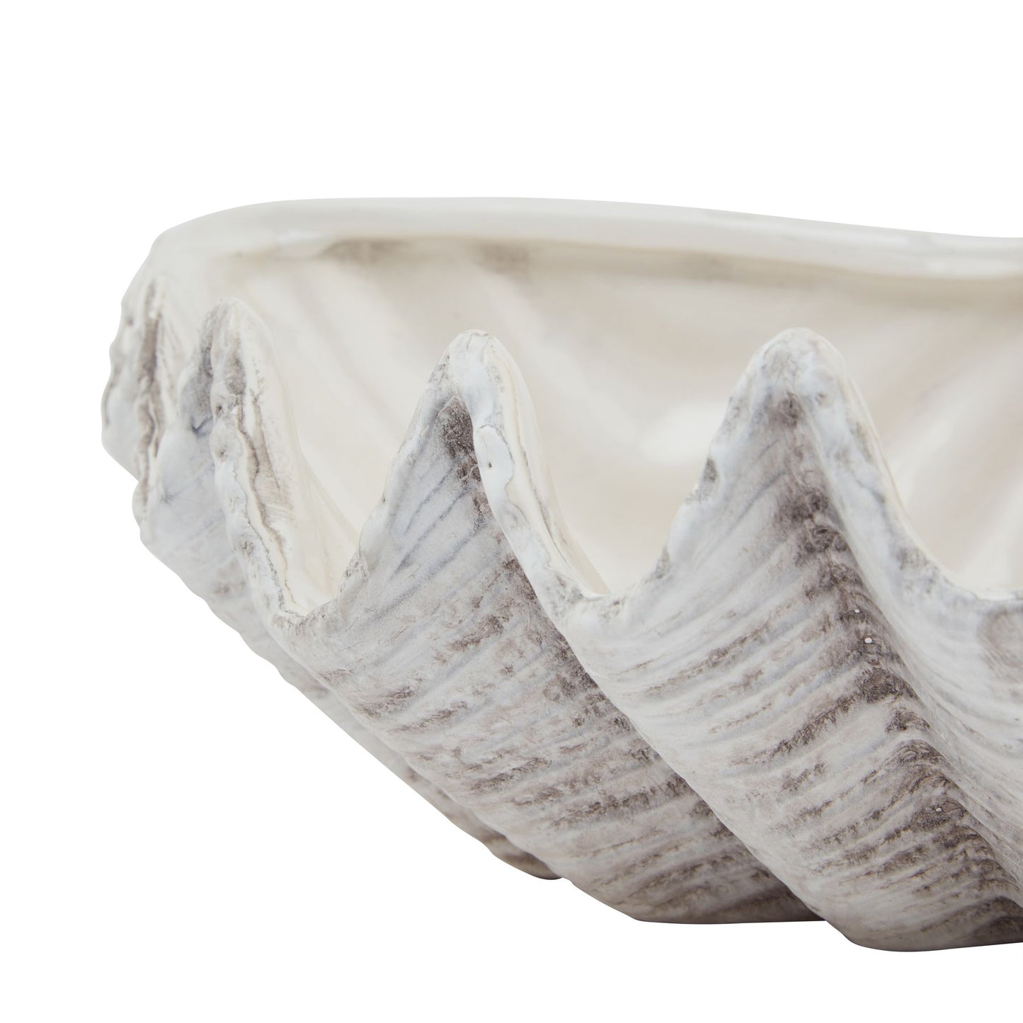 Large Handcrafted Ceramic Adele Shell Bowl - 2 Sizes