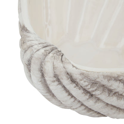 Large Handcrafted Ceramic Adele Shell Bowl - 2 Sizes