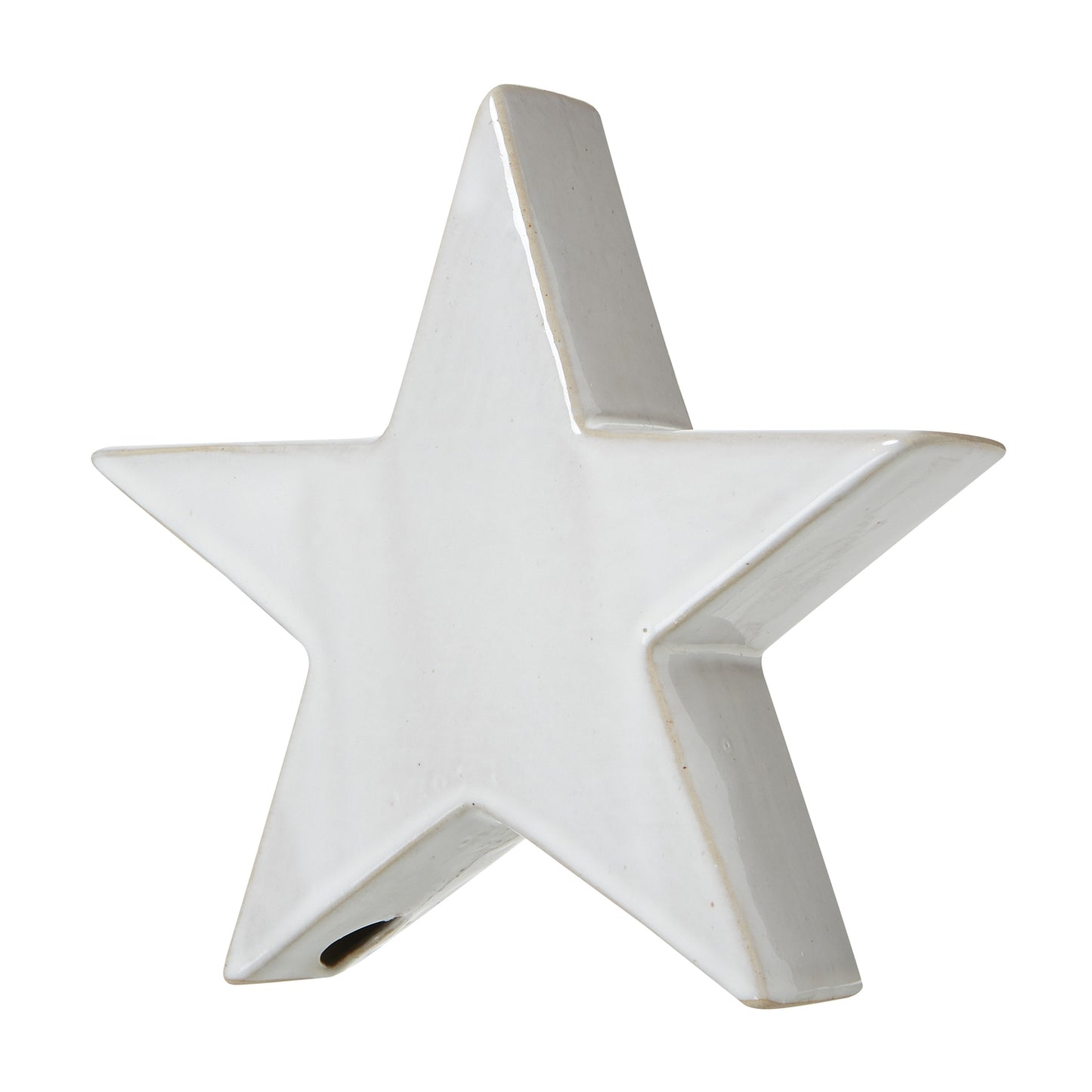 White Ceramic Standing Star Decoration - 3 Sizes