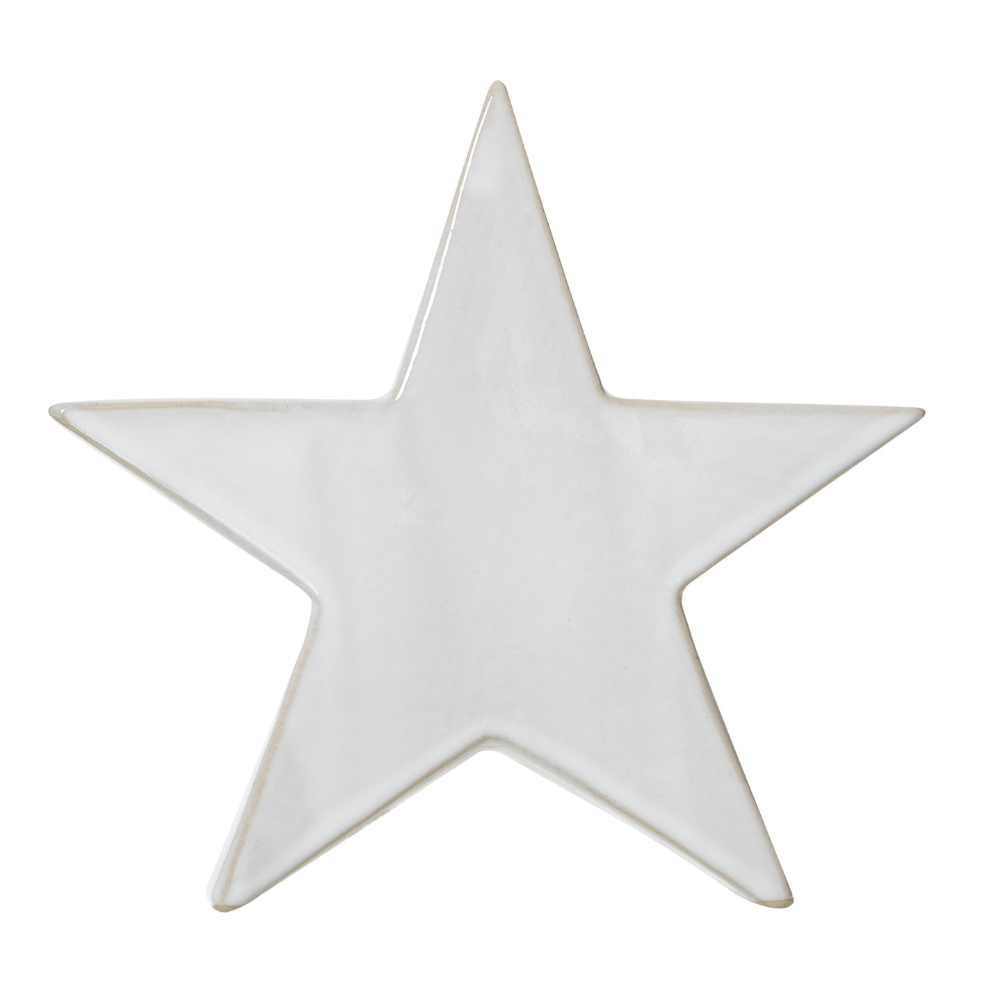 White Ceramic Standing Star Decoration - 3 Sizes