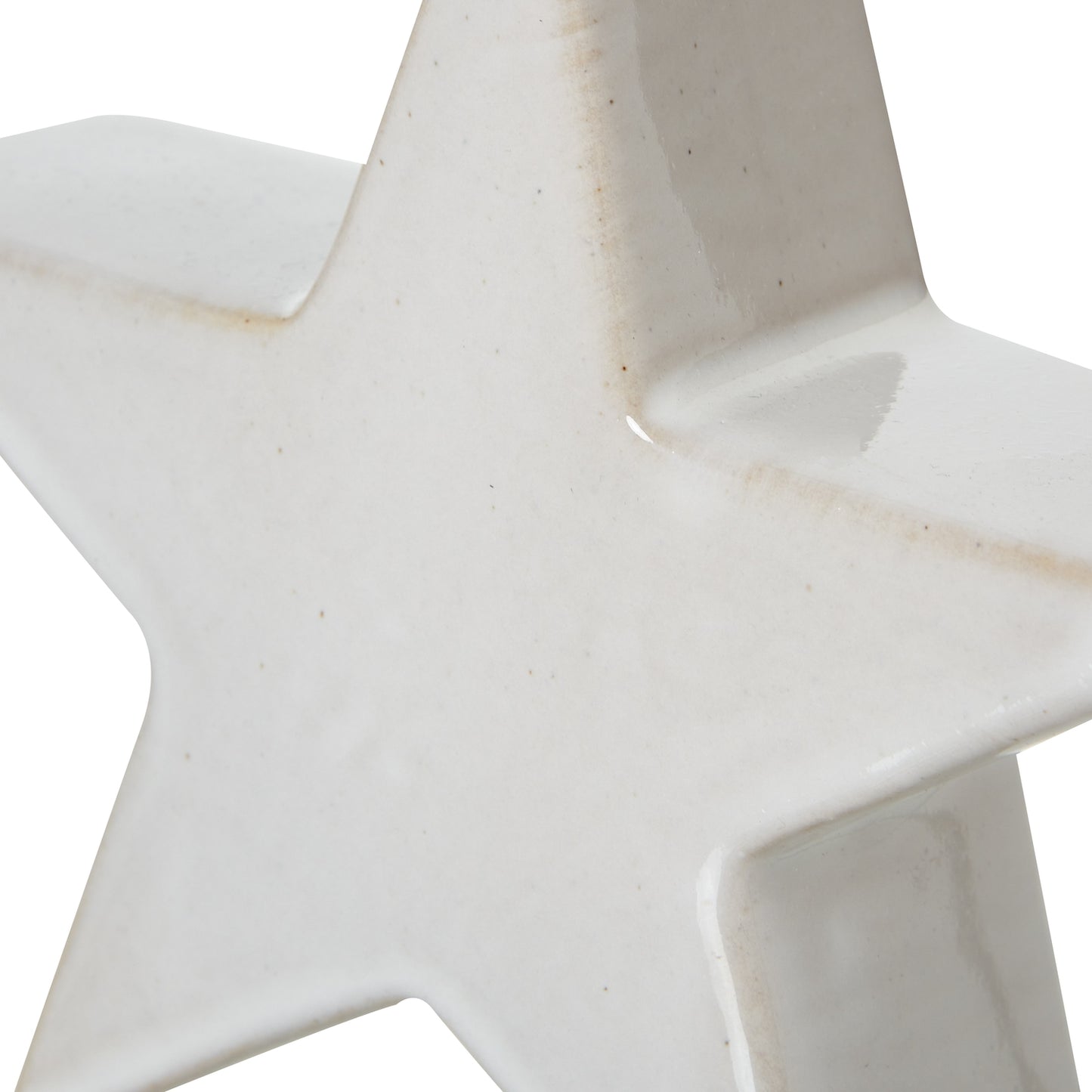 White Ceramic Standing Star Decoration - 3 Sizes