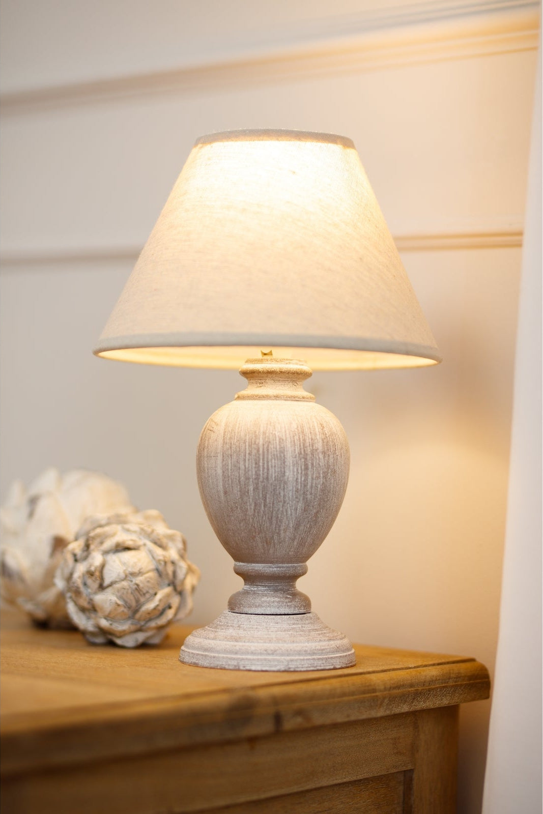 Otem Urn Table Lamp with Linen Shade