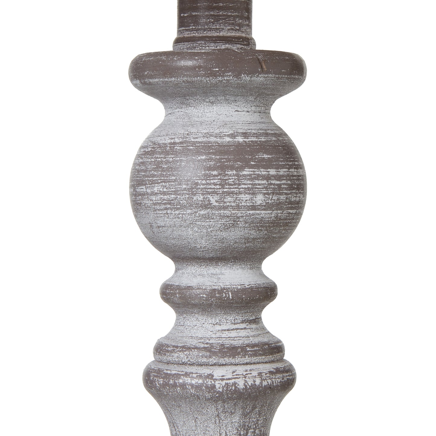 Dunum Carved Column Table Lamp with Linen Shade