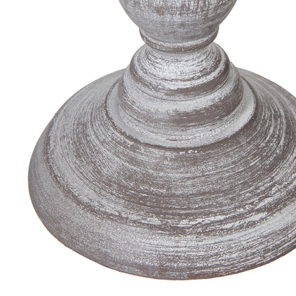 Dunum Carved Column Table Lamp with Linen Shade