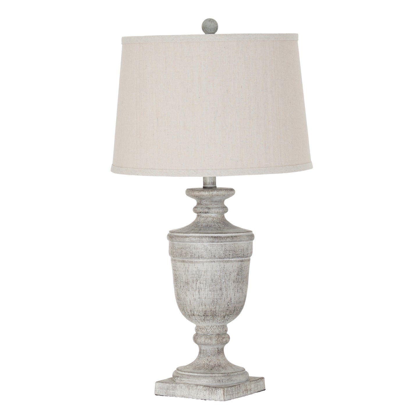Luxurious Ossia Textured Column Table Lamp with Linen Shade