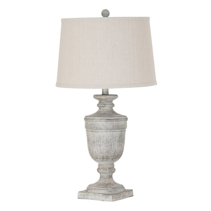 Luxurious Ossia Textured Column Table Lamp with Linen Shade