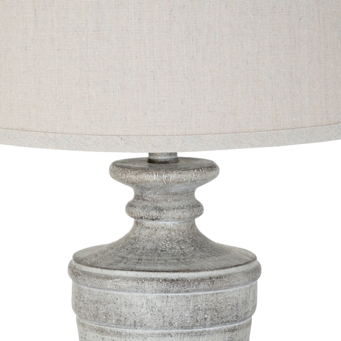 Luxurious Ossia Textured Column Table Lamp with Linen Shade