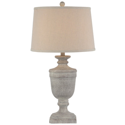 Luxurious Ossia Textured Column Table Lamp with Linen Shade