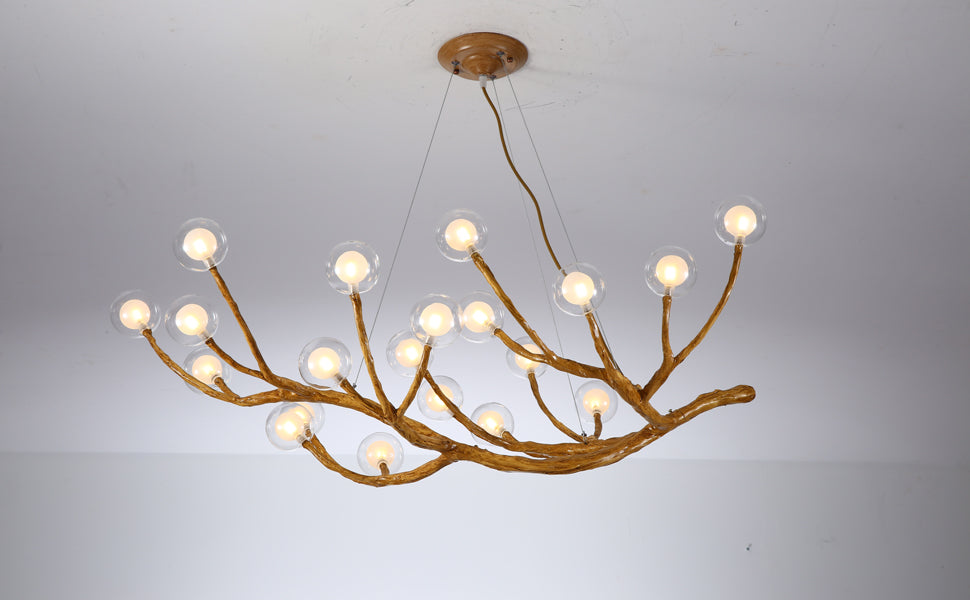 Modern Heritage Tree Branch Chandelier With Glass Bubbles - 4 Sizes