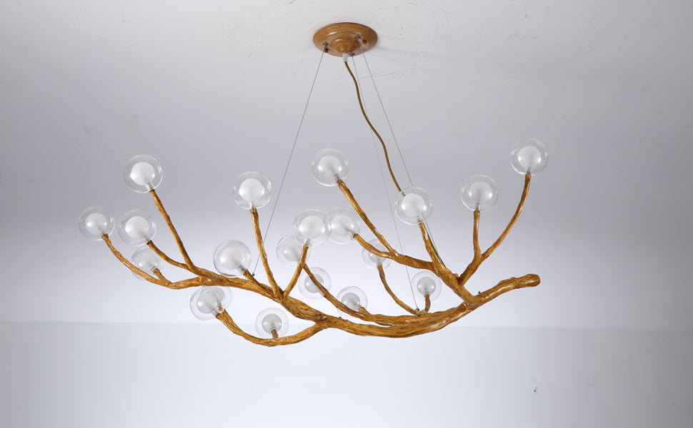 Modern Heritage Tree Branch Chandelier With Glass Bubbles - 4 Sizes