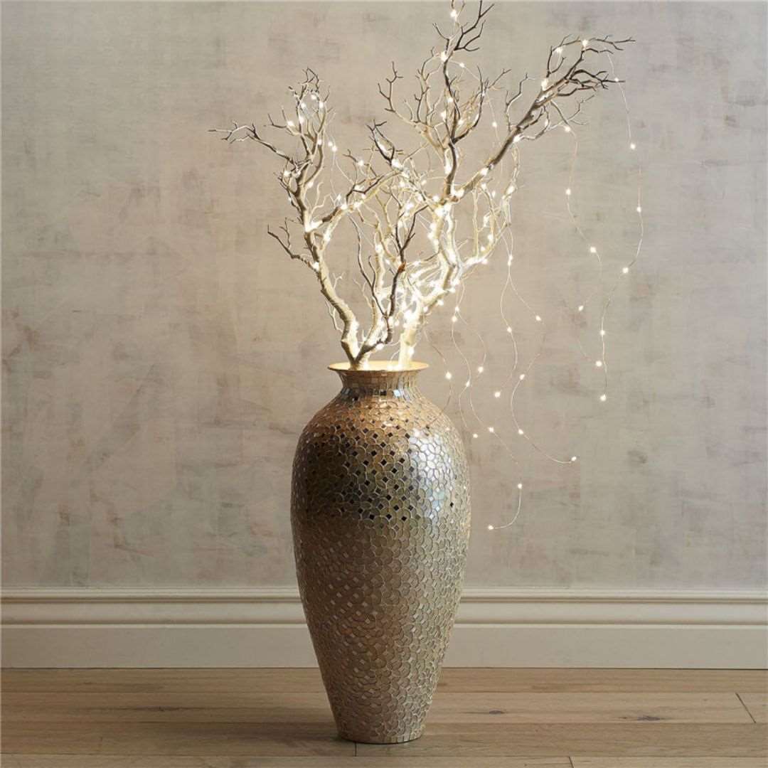 600 LED Vine Branch Christmas Fairy Lights in Silver - 3 Styles Lilly & Lula