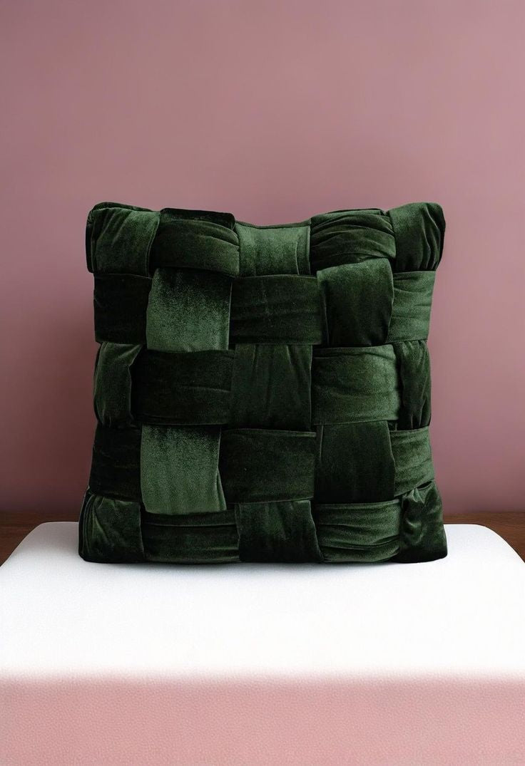 Luxury Velvet Hand Knotted Throw Cushion Cover - 8 Colours
