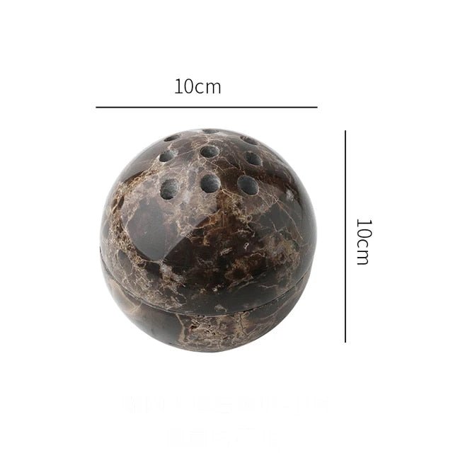 Natural Marble Cave Hole Stone Incense Burner - 7 Colours