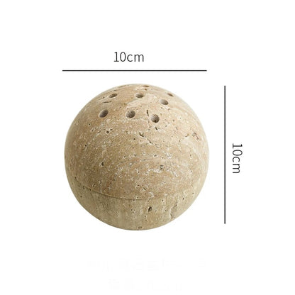 Natural Marble Cave Hole Stone Incense Burner - 7 Colours