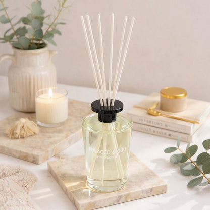 Large Reed Diffuser Set 1000ml – Sandalwood, Teak Wood, Tobacco & Oud
