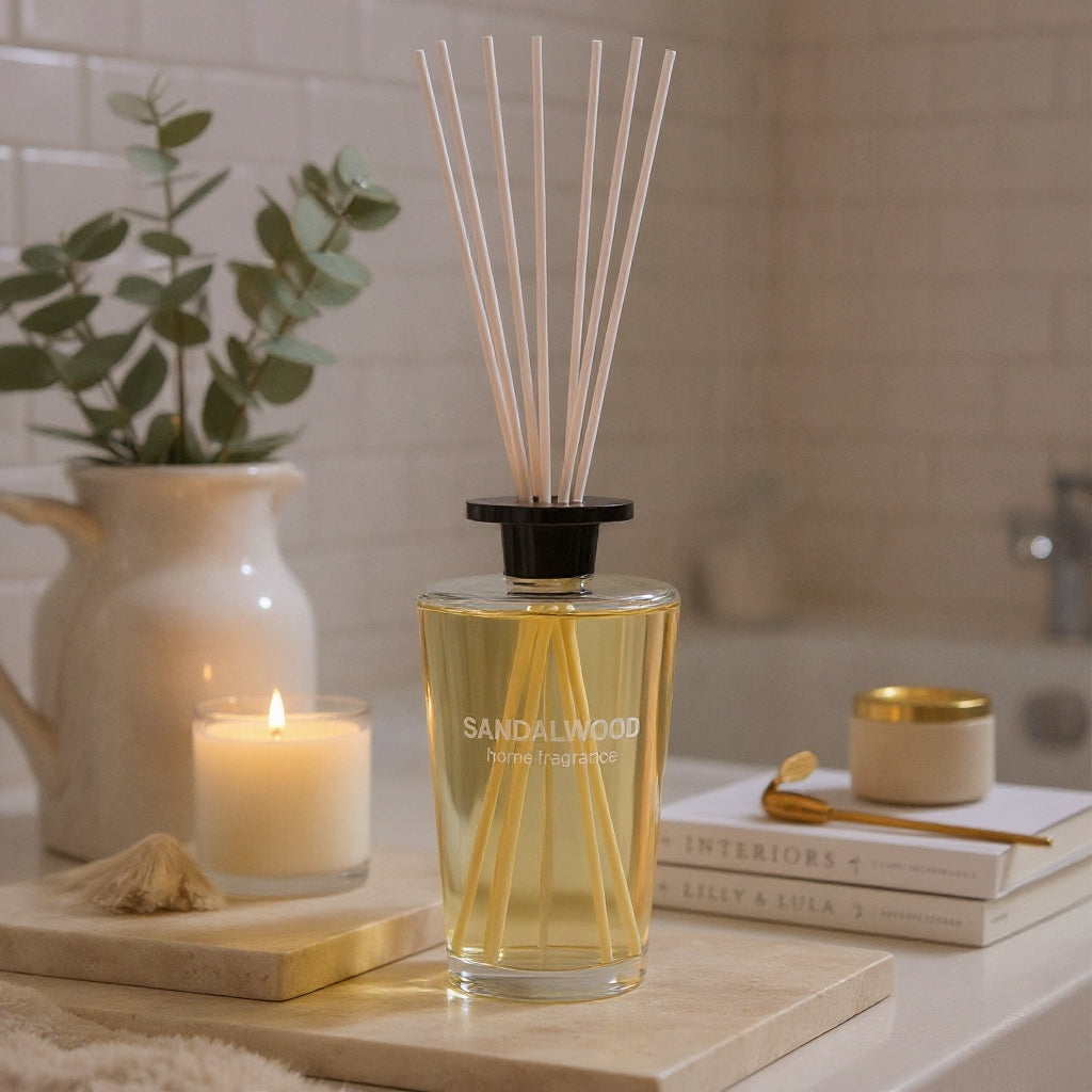 Large Reed Diffuser Set 1000ml – Sandalwood, Teak Wood, Tobacco & Oud
