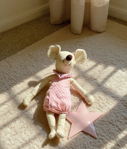 Bowknot Mouse Stuffed Toy Doll For Boys & Girls - Pink & Green Pink Lilly & Lula