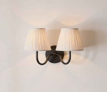Luxurious French Style Farmhouse Double Wall Light with Linen Shade - 2 Colours Lilly & Lula