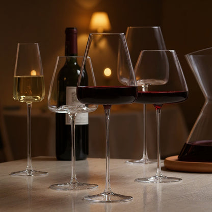 Sets of 2, 4 & 6 Handmade Crystal Wine & Champagne Glasses - 4 Sizes Lilly & Lula