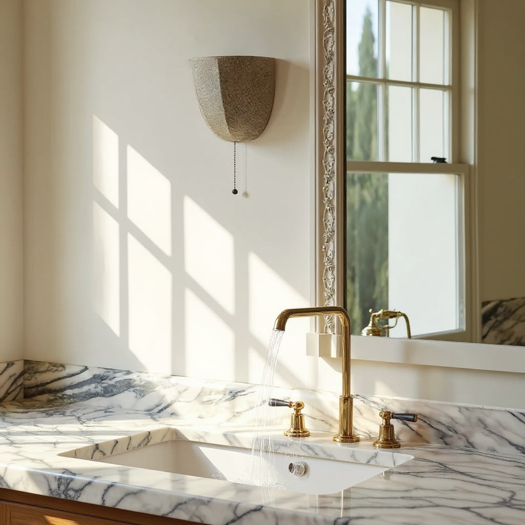 Decorative Shaded Retro Linen Wall Sconce Light with Pull Chain Lilly & Lula