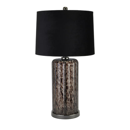 Black Dapple Alberta Lamp With Velvet Shade Lilly & Lula