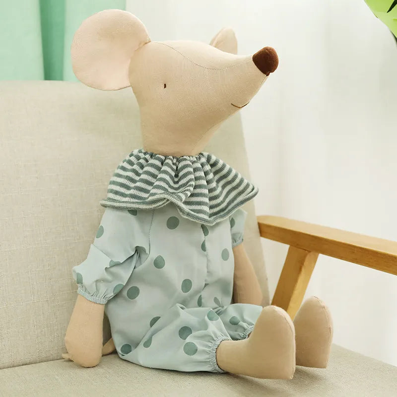 Bowknot Mouse Stuffed Toy Doll For Boys & Girls - Pink & Green Lilly & Lula