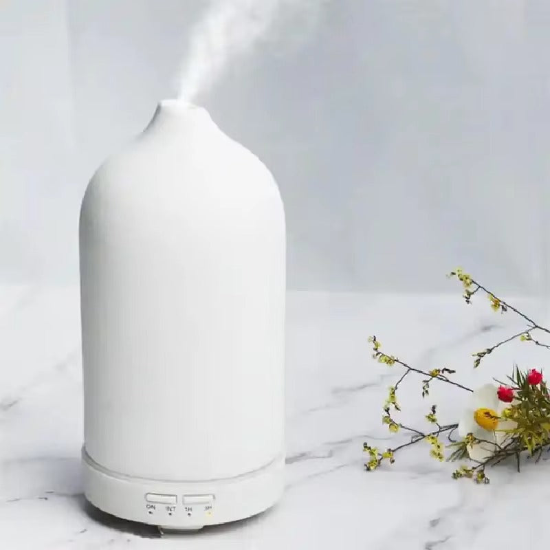 Ceramic Electric Aromatherapy Light Diffuser Humidifier with Remote - UK, EU, US & AUS Plug