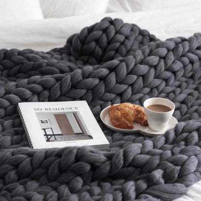 Blanket chunky knit blanket sale