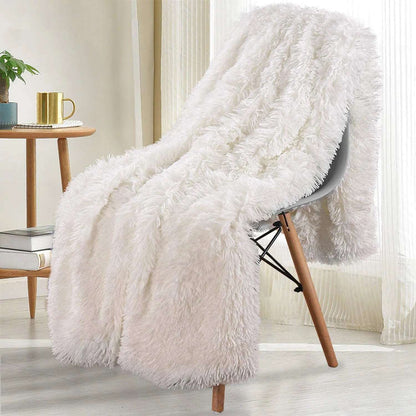 Double Layer Cuddly Plush Faux Sherpa Soft Fur Throw - 5 Colours Lilly & Lula